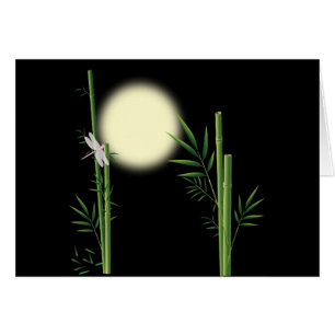 Cartão Bambu e Dragonfly