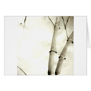 Cartão Bambu e folhas