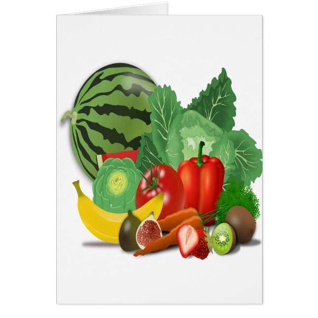 Cartão banana-alcachofra fruta (Frente)