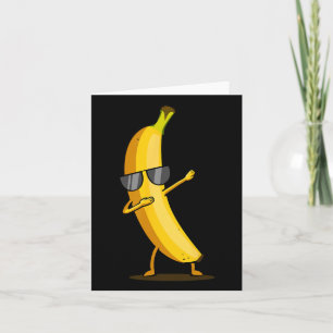 Cartão Banana Amarela Dabbing - Fruta Dab Funny Dancing