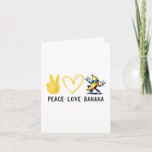 Cartão Banana Amor Divertido Banana Bonito Paz Amor Banan