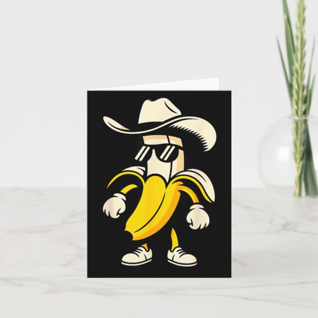 Cartão Banana Art For Men Women Kids Yellow Fruit Lovers  (Frente)