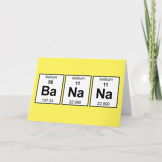 Cartão BaNaNa Periodic Table