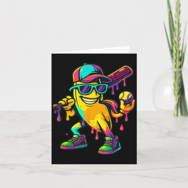 Cartão Banana Shirt Funny Banana Drip Graphic Kids Boys G (Frente)