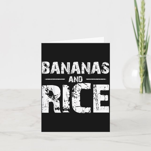 Cartão Bananas e arroz  (Frente)