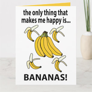 Cartão Bananas Frutas Bananas Engraçadas