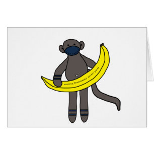 Cartão Bananas indo sobre você