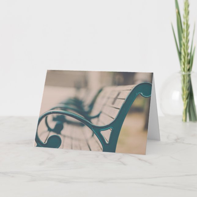 Cartão Banco de parque francês (Frente)