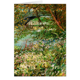 Cartão Bancos de Sena, Pont de Clichy por Vincent van Gog