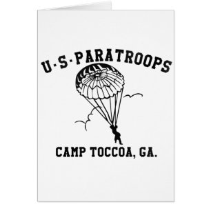 Cartão Band of Brothers Currahee US Paratrooper Toccoa