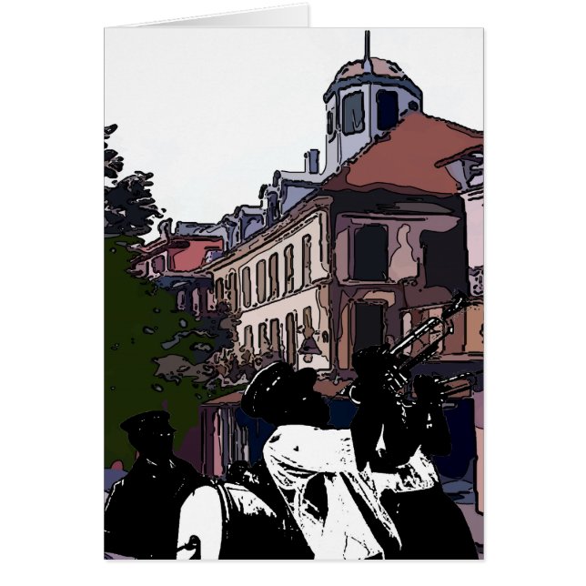 Cartão Banda de latão no trimestre francês (Frente)