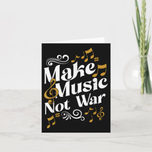 Cartão Banda De Violão E Drummer Jazz Faz Música Não Guer