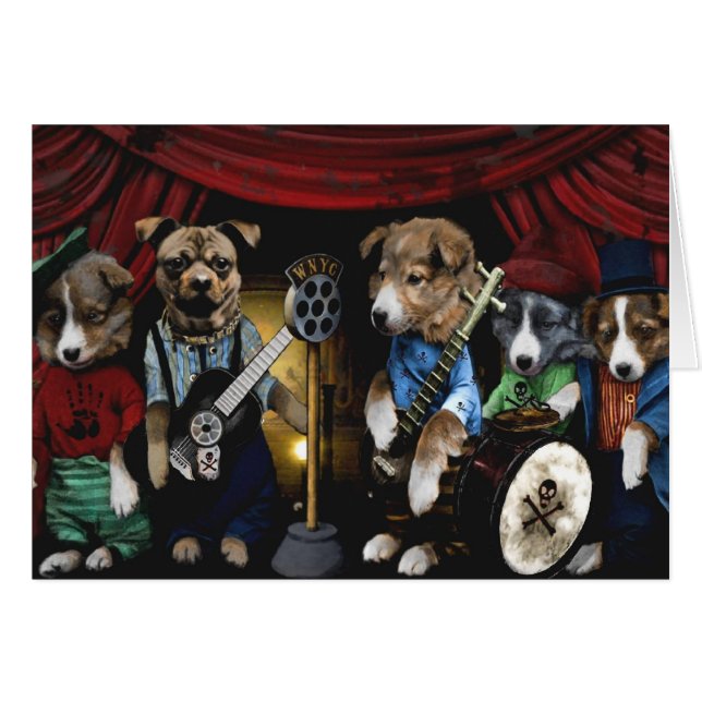 Cartão Banda do filhote de cachorro (Frente Horizontal)