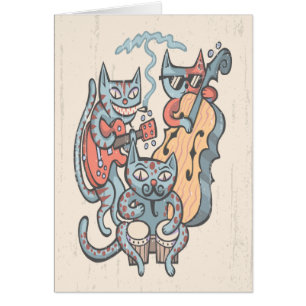 Cartão Banda Hep do gato