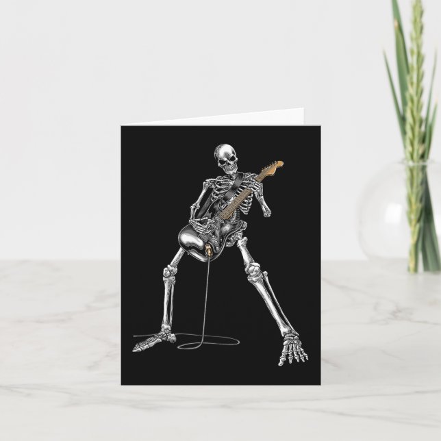 Cartão Banda Rock and Roll Guitar s for Men Banda Tee (Frente)