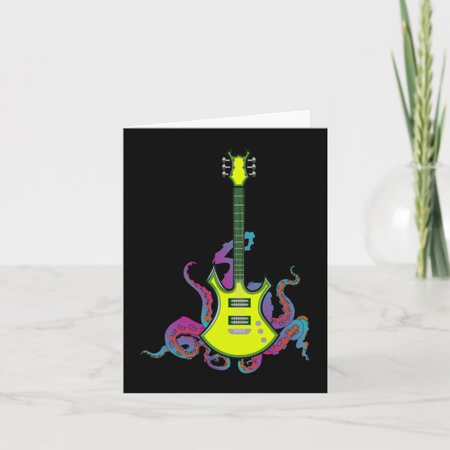 Cartão Banda Rock and Roll Guitar s for Men Banda Tee 16 (Frente)