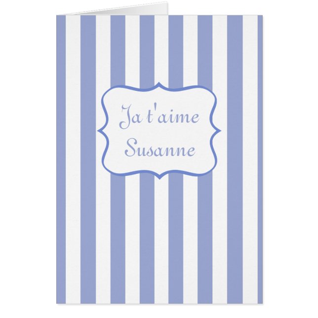 Cartão Bandas Azuis Francesas (Frente)