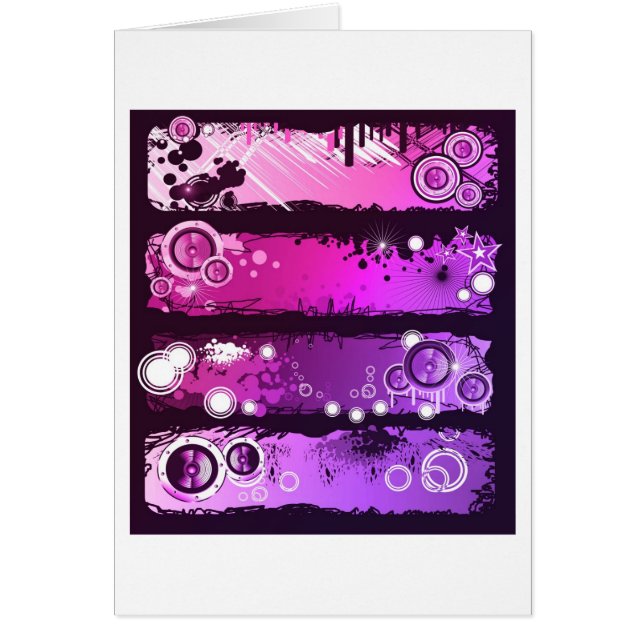 Cartão Bandeira 3 da música do estilo do Grunge (Frente)