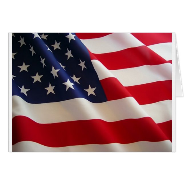 Cartão Bandeira americana (Frente Horizontal)