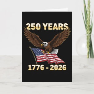Cartão Bandeira Americana 1776-2026 EUA 4 De Julho 250 An