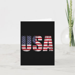 Cartão Bandeira Americana 4º De Julho Homens Patrióticos 