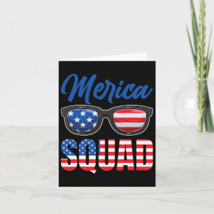 Cartão Bandeira Americana 4 De Julho Merica Esquadrão
