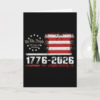 Cartão Bandeira Americana 4 De Julho Vintage 250 Anos 177