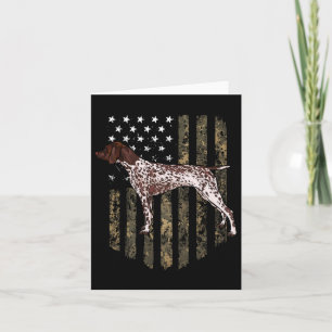 Cartão Bandeira Americana Alemã Shorthired Pointer 4º De