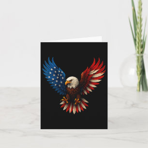 Cartão Bandeira Americana Bald Eagle Patriótica Eagle 4º