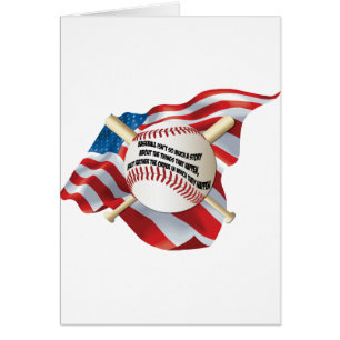 Cartão Bandeira Americana Baseball