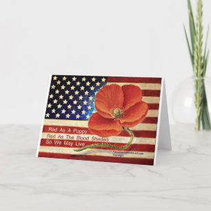 Cartão Bandeira Americana com citação inspiradora