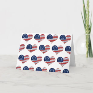 Cartão Bandeira Americana Coração Nós O Povo