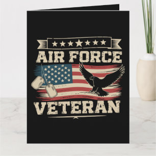 Cartão Bandeira Americana da Força Aérea dos EUA Veterano