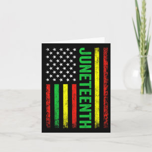 Cartão Bandeira americana da história negra do Juneteenth