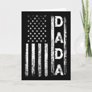 Cartão Bandeira Americana Dada Retro Dia dos Pais 4 de Ju