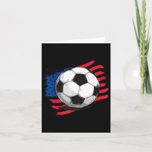 Cartão Bandeira Americana de Futebol 4 de Julho Dia da In