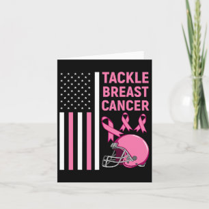 Cartão Bandeira Americana de Pegada do Cancer da Mama