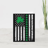 Bandeira americana dos EUA com trevos para o dia d