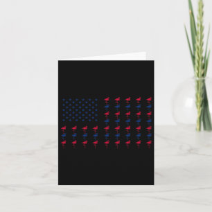 Cartão Bandeira Americana Flamingo Lover 4 De Julho Patri