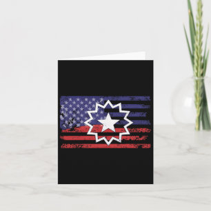 Cartão Bandeira Americana Incomodada Da Décima Sétima Ver