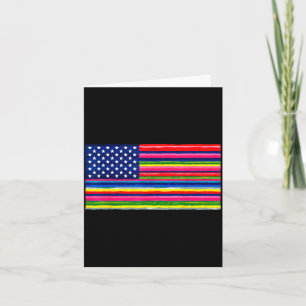 Cartão bandeira americana mexicana serape cinco de mayo p