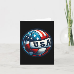 Cartão Bandeira Americana no Basquete Patriótica Us 4