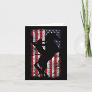 Cartão Bandeira Americana Orgulho Americano Texas Equestr