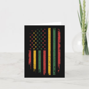 Cartão Bandeira Americana Para A História Negra Da Liberd