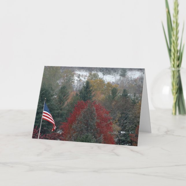 Cartão Bandeira Americana para sempre (Frente)