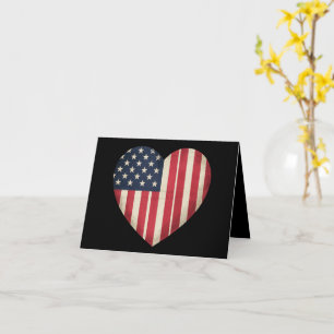 Cartão Bandeira Americana Patriótica de 4 de Julho USA Es