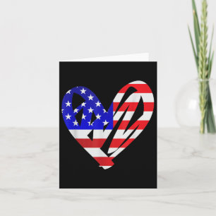 Cartão Bandeira Americana Patriótica Força Armada Mem