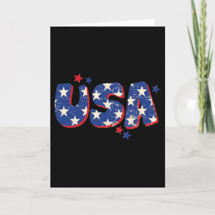 Cartão Bandeira Americana Sasquatch Com Bigfoot OVNI Alie
