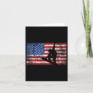 Cartão Bandeira Americana Snowboard 1