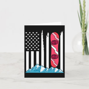 Cartão Bandeira Americana Snowboard Goggggs Snowboard Gif